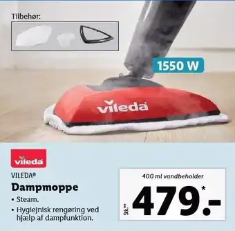 Lidl Vileda dampmoppe tilbud