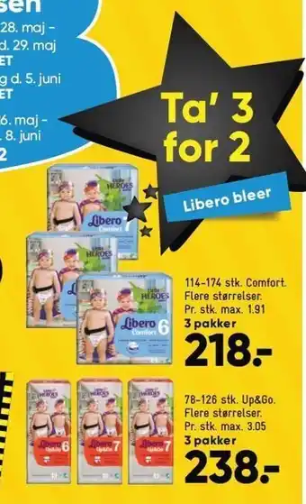 Bilka Ta´3 for 2 libero bleer tilbud