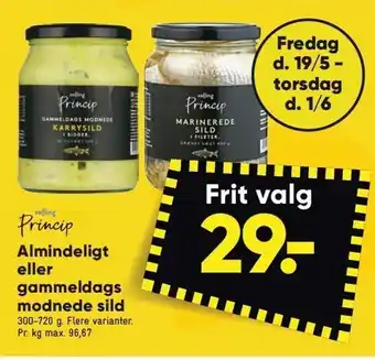 Bilka Salling princip almindeligt eller gammeldags modnede sild tilbud