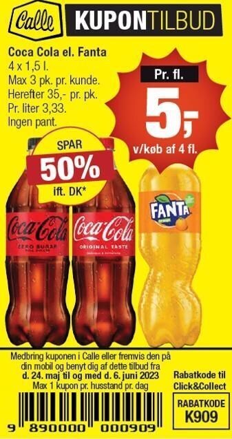 Calle Coca cola el. fanta tilbud