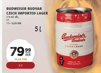 Scandinavian Park Budweiser budvar czech imported lager tilbud