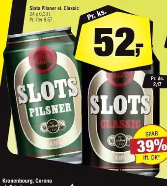 Calle Slots pilsner el. classic 24x0,33 l. tilbud