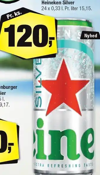 Calle Heineken silver 24x0,33 l. tilbud