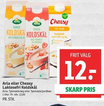 SPAR Arla eller Cheasy Laktosefri Koldskål tilbud