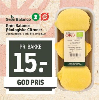 Grøn Balance Økologiske Citroner
