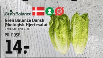 SPAR Grøn Balance Dansk Økologisk Hjertesalat tilbud