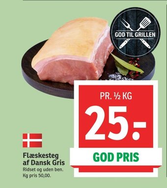 SPAR Flæskesteg af Dansk Gris tilbud