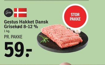 SPAR Gestus Hakket Dansk Grisekød 8-12 % tilbud