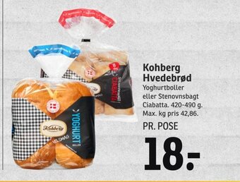 SPAR Kohberg Hvedebrød tilbud