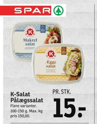 SPAR K-Salat Pålægssalat tilbud