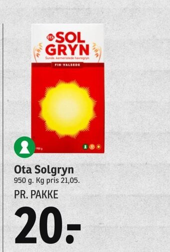SPAR Ota Solgryn tilbud