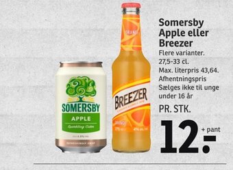 SPAR Somersby Apple eller Breezer tilbud