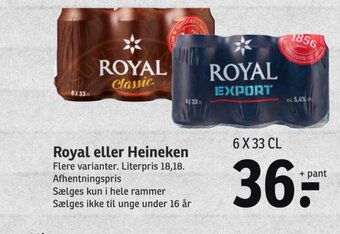 SPAR Royal eller Heineken tilbud