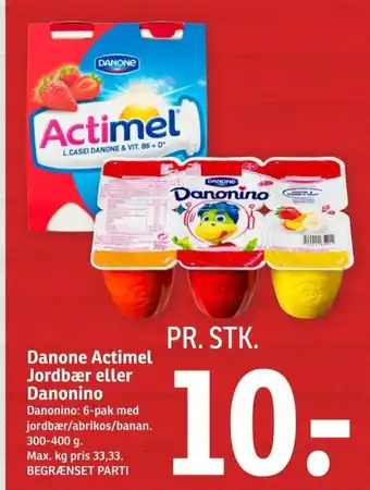 Danone Actimel Jordbær eller Danonino