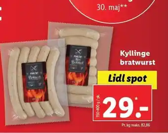 Lidl Kyllinge bratwurst tilbud