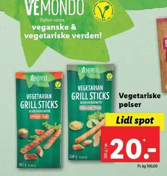 Lidl Vegetariske pølser tilbud
