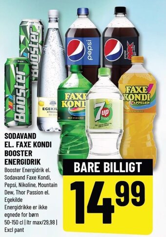 Løvbjerg SODAVAND EL. FAXE KONDI BOOSTER ENERGIDRIK tilbud