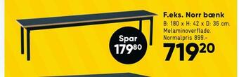 Bilka Norr bænk tilbud