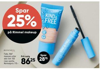 Bilka K&f mascara eller skin tint 150 rose vanilla tilbud