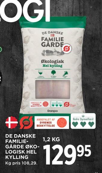 De danske familiegårde økologisk hel kylling