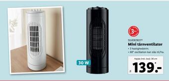 Lidl Mini tårnventilator tilbud