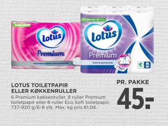 MENY Lotus toiletpapir eller køkkenruller tilbud