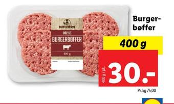 Lidl Burgerbøffer tilbud