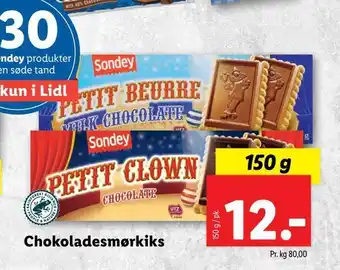 Lidl Chokolade smørkiks tilbud