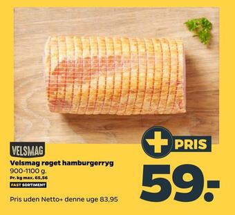 Netto Velsmag røget hamburgerryg tilbud
