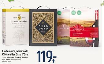 Lindeman's, maison de chêne eller orso d'oro