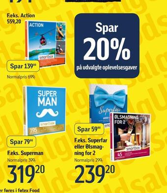 Føtex Spar 20% på udvalgte oplevelsesgaver tilbud