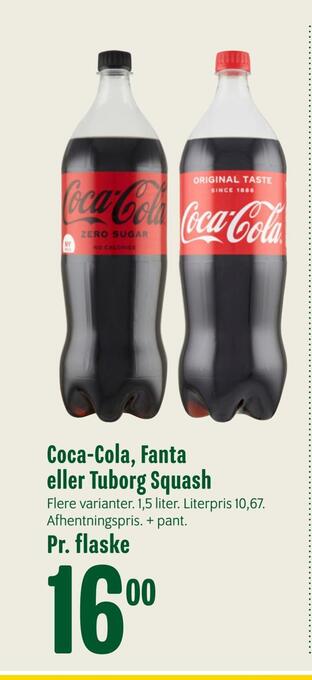 Min Købmand Coca-cola, fanta eller tuborg squash tilbud