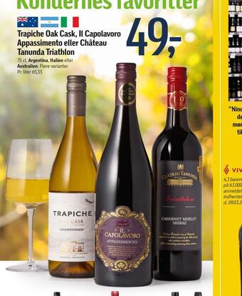 Føtex Trapiche oak cask, il capolavoro appassimento eller château tanunda triathlon tilbud