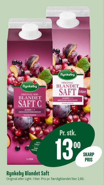 Min Købmand Rynkeby blandet saft tilbud