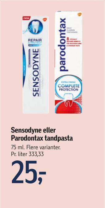 Sensodyne eller parodontax tandpasta