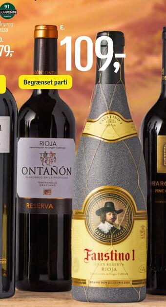 Føtex Faustino 1 gran reserva eller ontañón reserva rioja tilbud