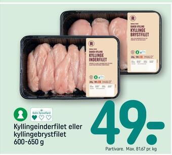 REMA 1000 Kyllingeinderfilet eller kyllingebrystfilet tilbud