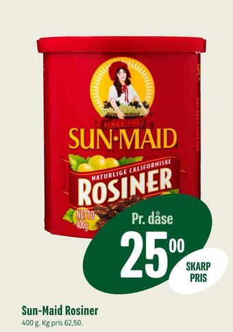 Min Købmand Sun-maid rosiner tilbud