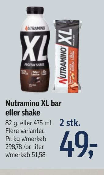 Føtex Nutramino xl bar eller shake tilbud