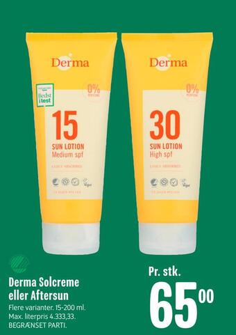 Derma solcreme eller aftersun