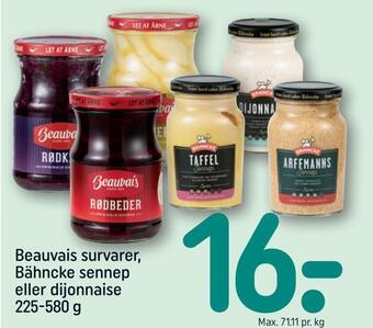 Beauvais survarer, bähncke sennep eller dijonnaise