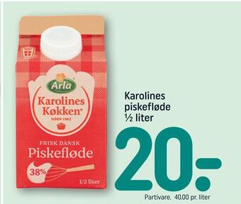 REMA 1000 Karolines piskefløde tilbud