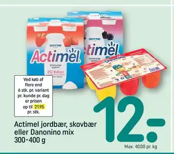 REMA 1000 Actimel jordbær, skovbær eller danonino mix tilbud