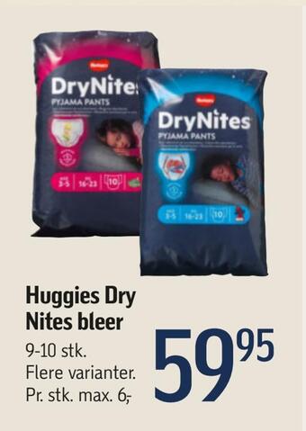 Føtex Huggies dry nites bleer tilbud