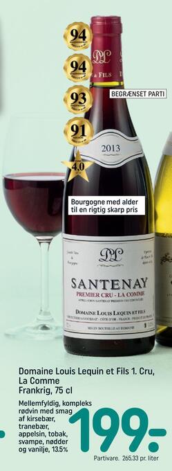 REMA 1000 Domaine louis lequin et fils 1. cru, la comme frankrig tilbud