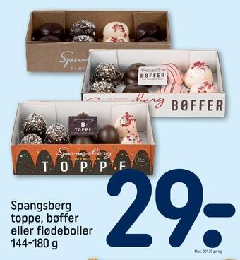 REMA 1000 Spangsberg toppe, bøffer eller flødeboller tilbud