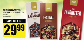 Løvbjerg TOMS MINI FAVORITTER, FESTIVAL EL. KARAMELLER tilbud