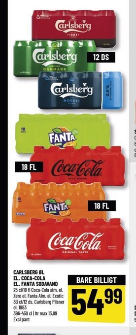 Løvbjerg CARLSBERG ØL EL. COCA-COLA EL. FANTA SODAVAND tilbud