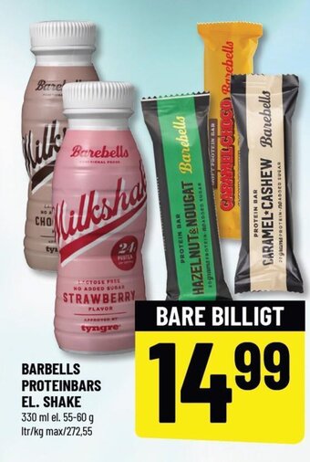 Løvbjerg BARBELLS PROTEINBARS EL. SHAKE tilbud