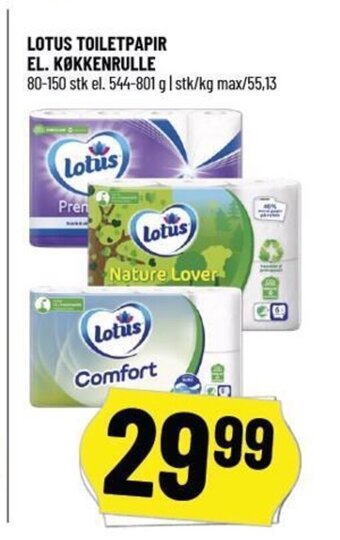 Løvbjerg LOTUS TOILETPAPIR EL. KØKKENRULLE tilbud